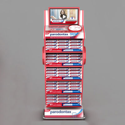 Ausstellungsstand-Zahnpasta-Supermarkt-Regal-Gestell Floorstanding kosmetisches mit Regalen