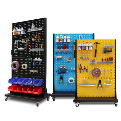 Kundengebundene Knall-Position Metallausstellungsstände des Ausstellungsstand-Pegboard mit Rädern