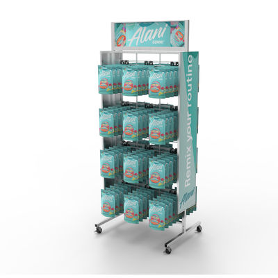 Supermärkte Snack-Metall-Display-Stände Anpassungsfähiges Fast-Food-Metall-Display-Rack
