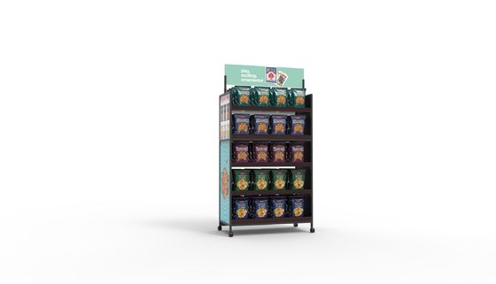 Blechförmiges Snack-Metall-Display-Rack für Supermärkte Lebensmittelverpackungen