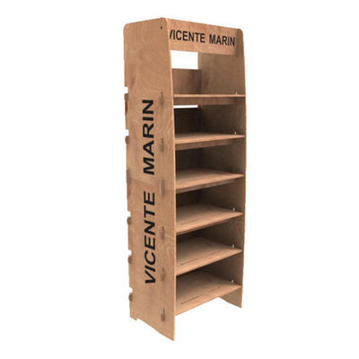 Bevis Moderne 4-Schicht entfernbare Holz Sperrholz-Displayregale Bodenstand für Supermarkt-Laden-Display in Karton verpackt