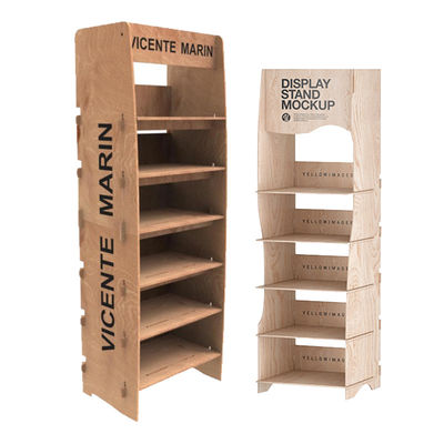 Bevis Moderne 4-Schicht entfernbare Holz Sperrholz-Displayregale Bodenstand für Supermarkt-Laden-Display in Karton verpackt