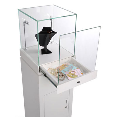 Qualität  Wooden Point Of Purchase Pop Display Necklace Jewelry Display Stand With Lock Fabrik