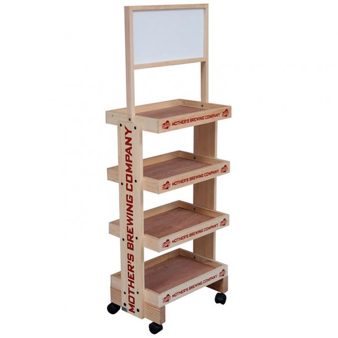 Supermarkt Holz-Display-Rack für Gesichtsreiniger und Hautpflegeprodukt 5