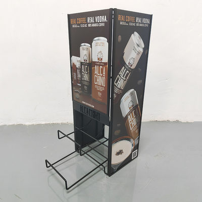Kundengebundener Countertop-Metalldraht-Ausstellungsstand machte Kaffee-Präsentationsständer-Zufuhr für Supermarkt ein