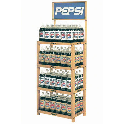 4 Schicht Holz Getränke Boden Display Stand für Einzelhandel oder Lebensmittelgeschäft