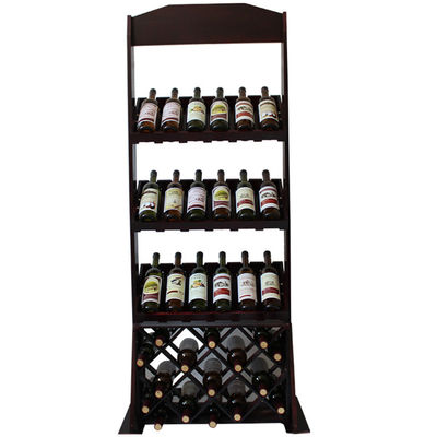 Flaschen-Kapazität des Kiefernholz-Wein-Speicher-Ausstellungsstand-Anzeigen-Regal-Wein-Präsentationsständer-Naturholz-24