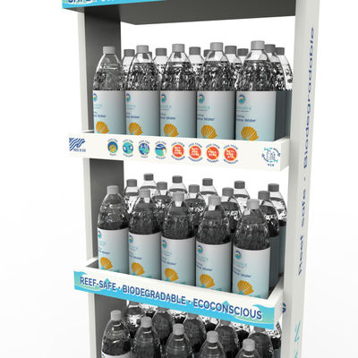 Kundengebundener Wasser-hölzerner Flaschen-Präsentationsständer-Frühlings-Ausstellungsstand für Speicher