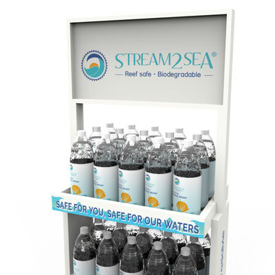 Kundengebundener Wasser-hölzerner Flaschen-Präsentationsständer-Frühlings-Ausstellungsstand für Speicher