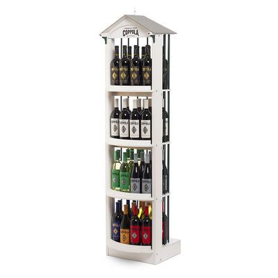 Kundengebundenes freie stehende Wein-Ausstellungsstand-Weinregal-Holzlagerungs-hölzernes Anzeigen-Regal für Bar