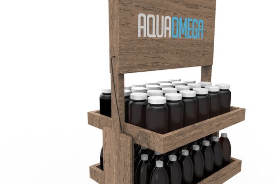 Getränkeflaschen-hölzerner Ausstellungsstand-Bier-Ausstellungsstand für Gemischtwarenladen