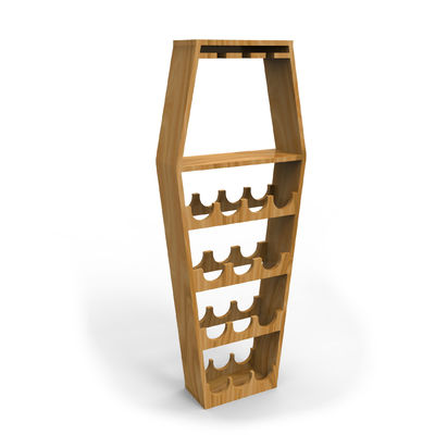 Hölzerner Wein-Ausstellungsstand-Whisky-Flaschen-Organisator Cocktail Display Rack für Bar