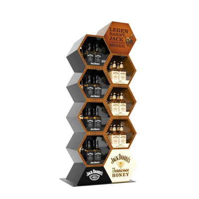 Autolift-Metallwhisky-Ausstellungsstand für Supermarkt