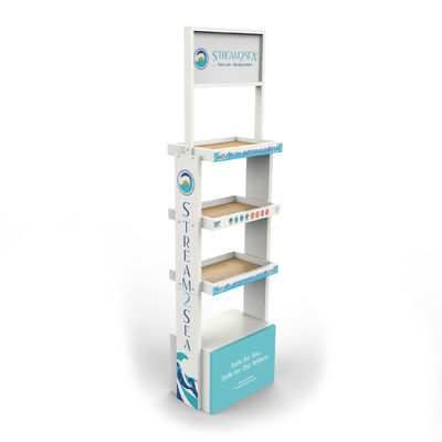 Kundenspezifischer Logo Cosmetic Display Stand Skin interessieren sich Acrylmake-upAusstellungsstand