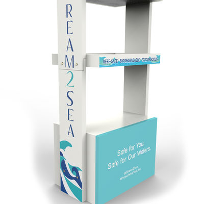 Kundenspezifischer Logo Cosmetic Display Stand Skin interessieren sich Acrylmake-upAusstellungsstand