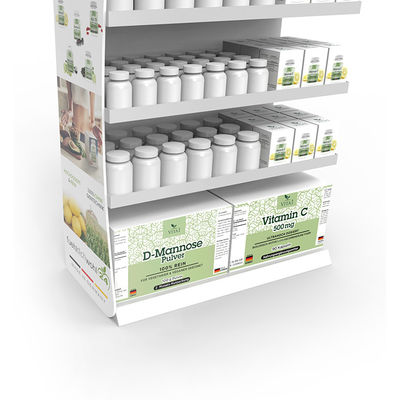 Drogen-Apotheken-Ausstellungsstand-Holz-Medizin-Präsentationsständer mit kundenspezifischem Logo