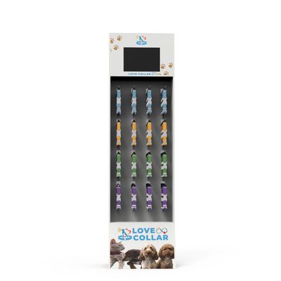 Kundenspezifisches Pappausstellungsstand Peg Hook Display Rack For-Haustier-Produkte