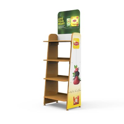 Holz-Laminat-Display-Rack für gewerbliche Supermärkte