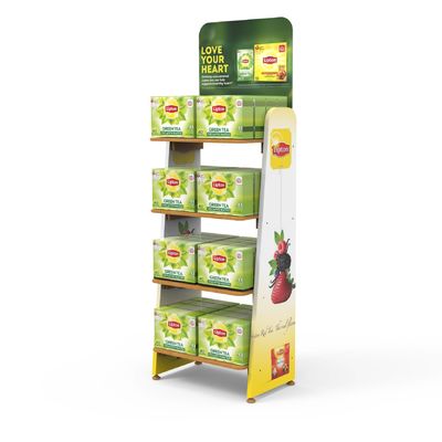 Holz-Laminat-Display-Rack für gewerbliche Supermärkte